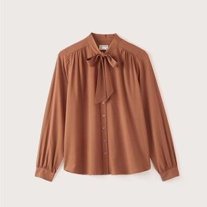Frank and Oak Tie Neck Blouse